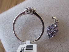 2er-Set- Tansanit Ring und