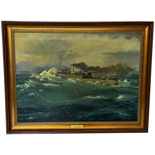 ölgemälde hms franklin - hms,