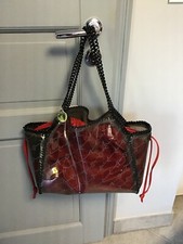 Original Stella McCartney Fallabella Large, transparent, rot schwarz, wie neu