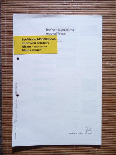 Service manual bang olufsen - service-manual, bang&olufsen