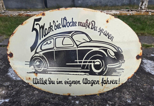 Top emailleschild fünf - top, mark