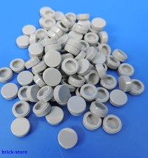 LEGO runde 1x1 Knopf Fliesen / Kacheln / Platten hellgrau / 100 Stück