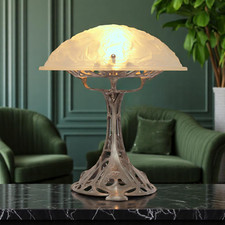 Unikat Jugendstil Tischlampe "TIN GARDEN" WMF Sammlerstück 1900 Tischleuchte