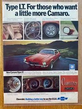 Chevy Camaro LT 350 V8 Oldtimer Original 1973 Vintage Print Ad Werbung Reklame