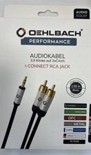 Oehlbach i-Connect Audio Kabel RCA Jack 1,5m Y-Adapterkabel Miniklinke Stereo
