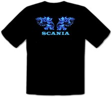 Scania Trucker LKW Auto Logo car Schwarze T-Shirt -111