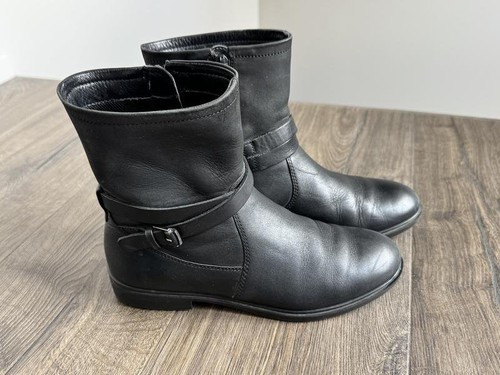 Women ecco boots black leather - women,