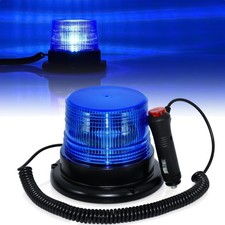 LED Blaulicht Rundumleuchte mit Magnetfuß – , 12V/24V für Fahrzeuge