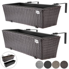 CASARIA Blumenkasten Pflanzkasten Balkonkasten Halterung Balkon Geländerkasten