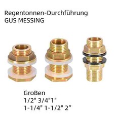 Regentonnen-Durchführung aus