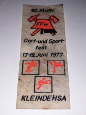 Plakette Nadel Kleindehsa 90 Jahre Feuerwehr 1977 Oberlausitz Fahne Band Spange
