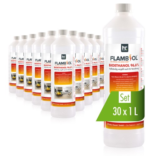 Bioethanol premium 30x1l - bioethanol, 96,6%