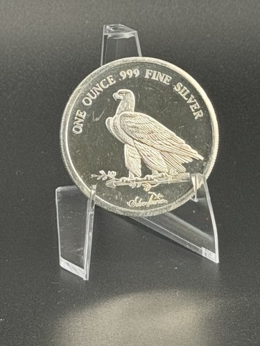 Vintage eagle silver - silver, round