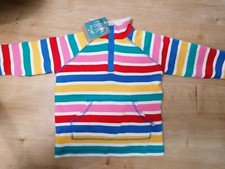 Frugi Snuggle Fleece Pullover Sweatshirt Bunt Gestreift warm Gr. 92-98 *NEU* 