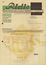 FRANKFURT/M. OBERURSEL, Rechnung 1953, "Ridis"-Springrollo-Fabrik Richard Dewor