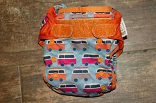 Close Pop-In V2 Stoffwindel Überhose + Einlagen Bullis orange blau