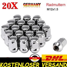 20x Radmutter M12x1,5 35mm Schaftlänge Kegel SW19 für Nissan Honda Mazda Ford