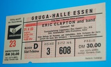 ERIC CLAPTON - KONZERTKARTE 1983 ESSEN GRUGAHALLE 21.04.1983 (TICKET / EINTRITT)
