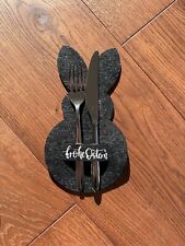 Besteckhalter Hase Filz Frohe