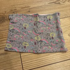 Grauer Topomini Mädchen Schlauchschal Mit Einhorn Und Regenbogen Uni