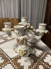 Kaiser Porzellan Kerzenständer mit Porzellan Rosen für 5 Kerzen!Toller Zustand!