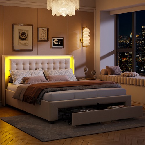 Boxspringbett 180x200 led - boxspringbett,