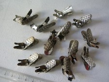13Antike Mini-Kerzenhalter Metall-Clips gebraucht Weihnachtsbaum-Zub. Christbaum