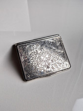 schönes altes 800 Silber Zigarettenetui - Tabatiere mit aufwendiger Ziselierung
