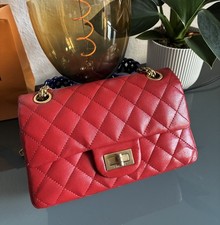 Chanel 2.55 Mini Reissue rectangular Caviar Rot Antique Gold GHW