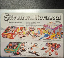 Karneval katalog Silvester Masken Hüte Luftschlangen Scherzartikel Wicke 1985