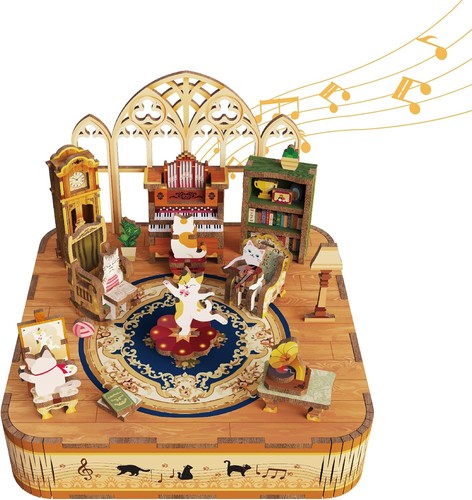 Tonecheer spieluhr holz - holz, 3d