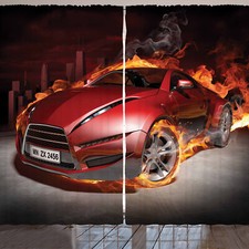Autos Rustikale Gardine Burnout Reifen Sport Auto