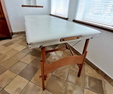 Behandlungsliege Therapietisch transportabel Buchenholz höhenverstellbar 200x80 