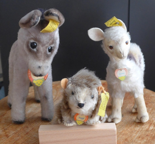 Steiff 3er konvolut esel - steiff,