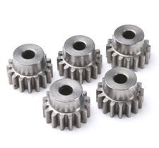 5x Stirnzahnrad Modul 1 Zahnrad 16-Zähne Stahl Stirnrad mit Nabe Bohrung-Ø: 5mm