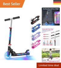 Leichter Kinderroller mit Coolen Lichtern und Sicherer Bremse für 5-12 Jahre