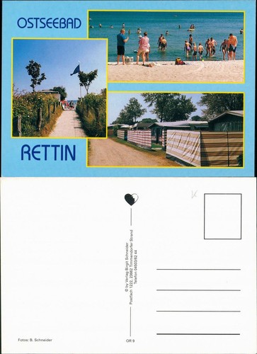 Ansichtskarte rettin strand - rettin,
