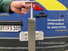 Edelstahl Vierkant Pfosten für vorgesetzte Montage mit Glashalter / Klemmhalter