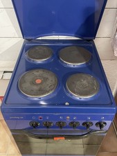 Elektroherd mit Backofen, Dunkelblau, Inkl. Backblech