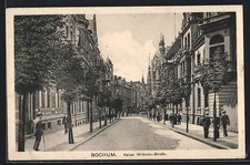Ansichtskarte Bochum, Blick in die Kaiser-Wilhelm-Strasse 1916 