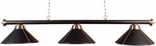 Billardlampe Billard Lampe Leuchte Deluxe Kunstleder Schwarz
