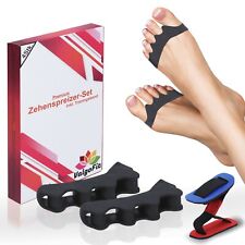 Zehentrenner Hallux Valgus Korrektur Zehenspreizer Silikon, Bandage mit e Book