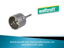 Wolfcraft SDS Plus Bohrkrone 68 mm für Bohrhammer 