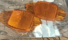 2 Stück Katzenaugen Reflektoren Orange Für die Fahrrad Speichen Gut Erhalten!