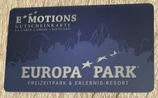 Europapark Emotions Karte Card Gutscheinkarte ohne Guthaben - Sammler rar!