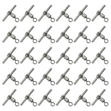 70Lbs Angeln Wirbel 50 Pack 3-Weg T-Form Messing Drehwirbel Hülse  (5#)