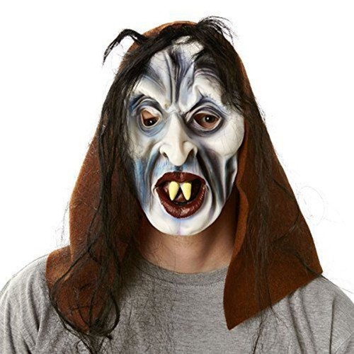 Hexenmaske mit kunsthaar und - mit,