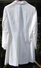 ELEGANCE PARIS Cooler  weißer Mantel mit  tollen Details Gr 42 Baumwolle WIE NEU