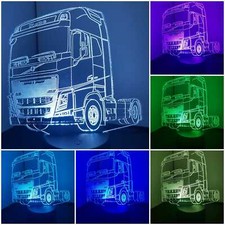3D LED Tischlampe Tischleuchte Nachtlicht 7 facher Farbwechsel - Volvo FH16 750