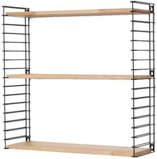 METALTEX 377607336 Bücherregal TOMADO mit 3 Ablagen aus Buchenholz u. Seiteng...